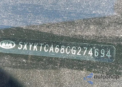 2012 Kia Sorento Lx from USA, damaged, VIN 5XYKTCA68CG274694